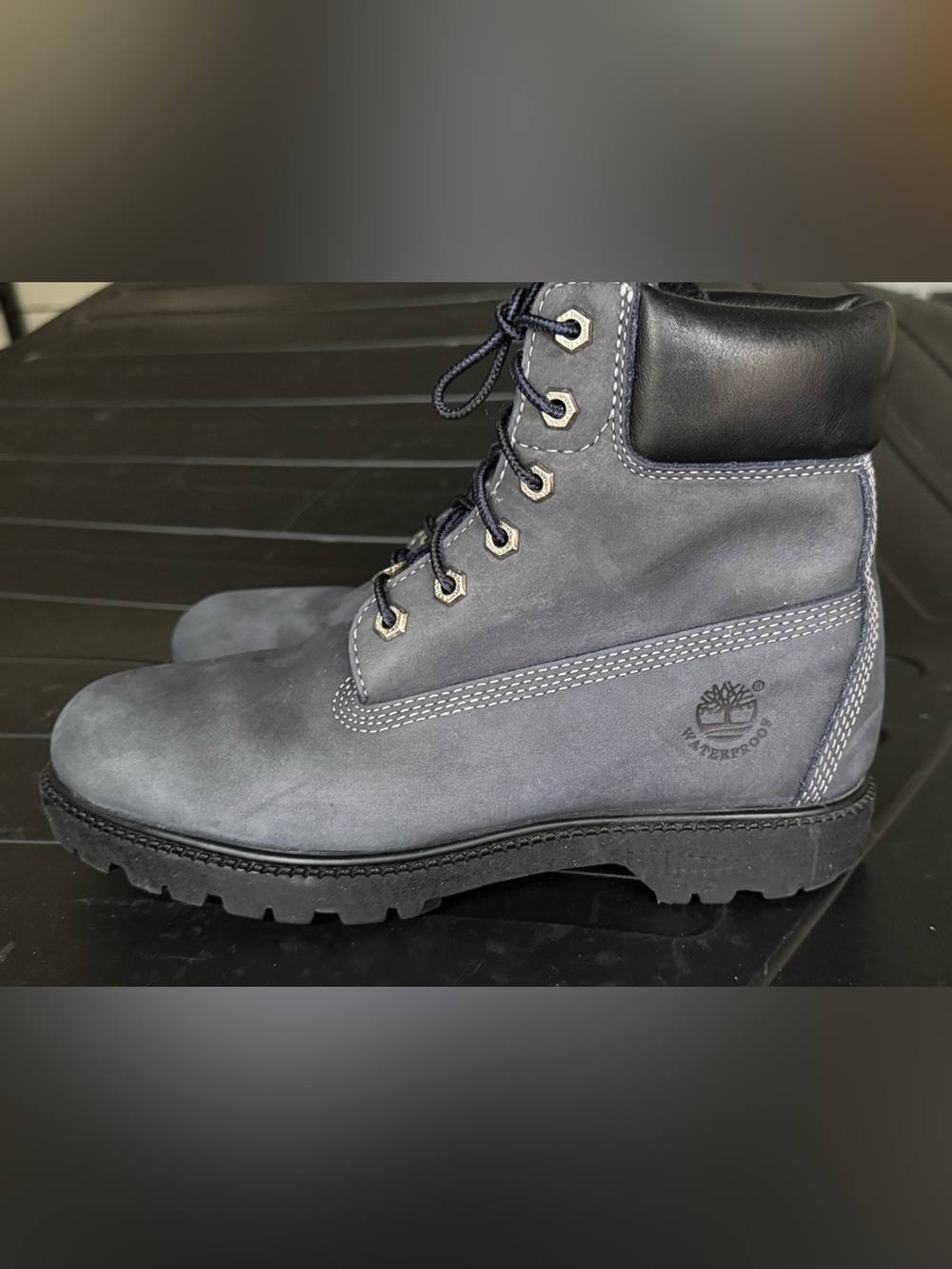 Timberland Men's Grey Nubuck Lace-Up Work Boot